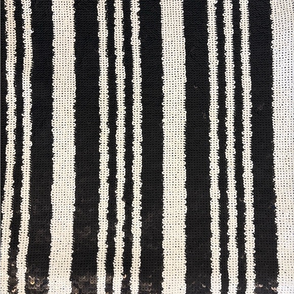 INC International Concepts black & white sequine striped tank top size L NWT - Picture 2 of 6